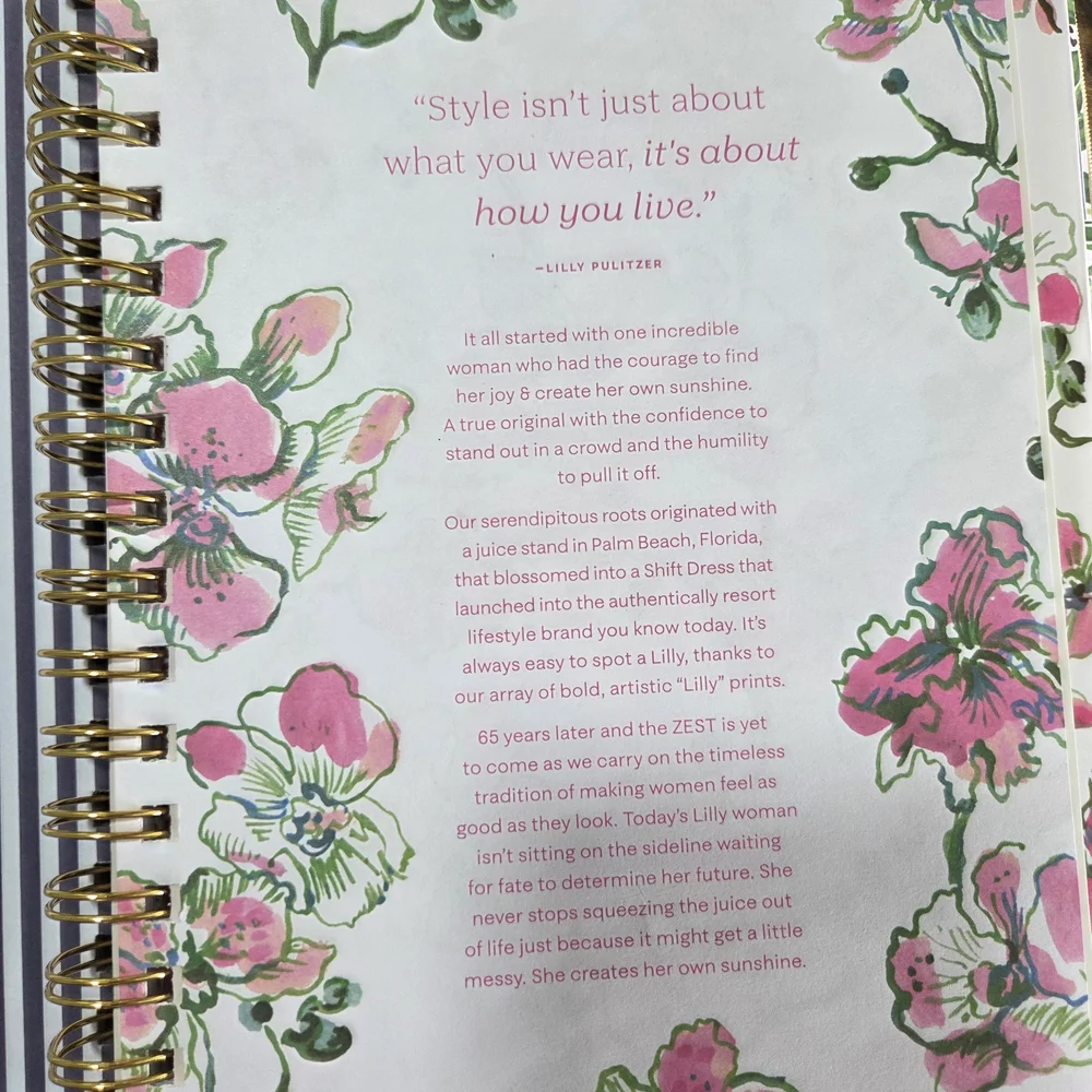 Lilly Pulitzer elegant planner